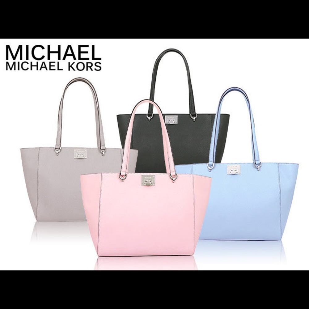 Micheal Kors Tina Large Tote Pink Blossom Leather
